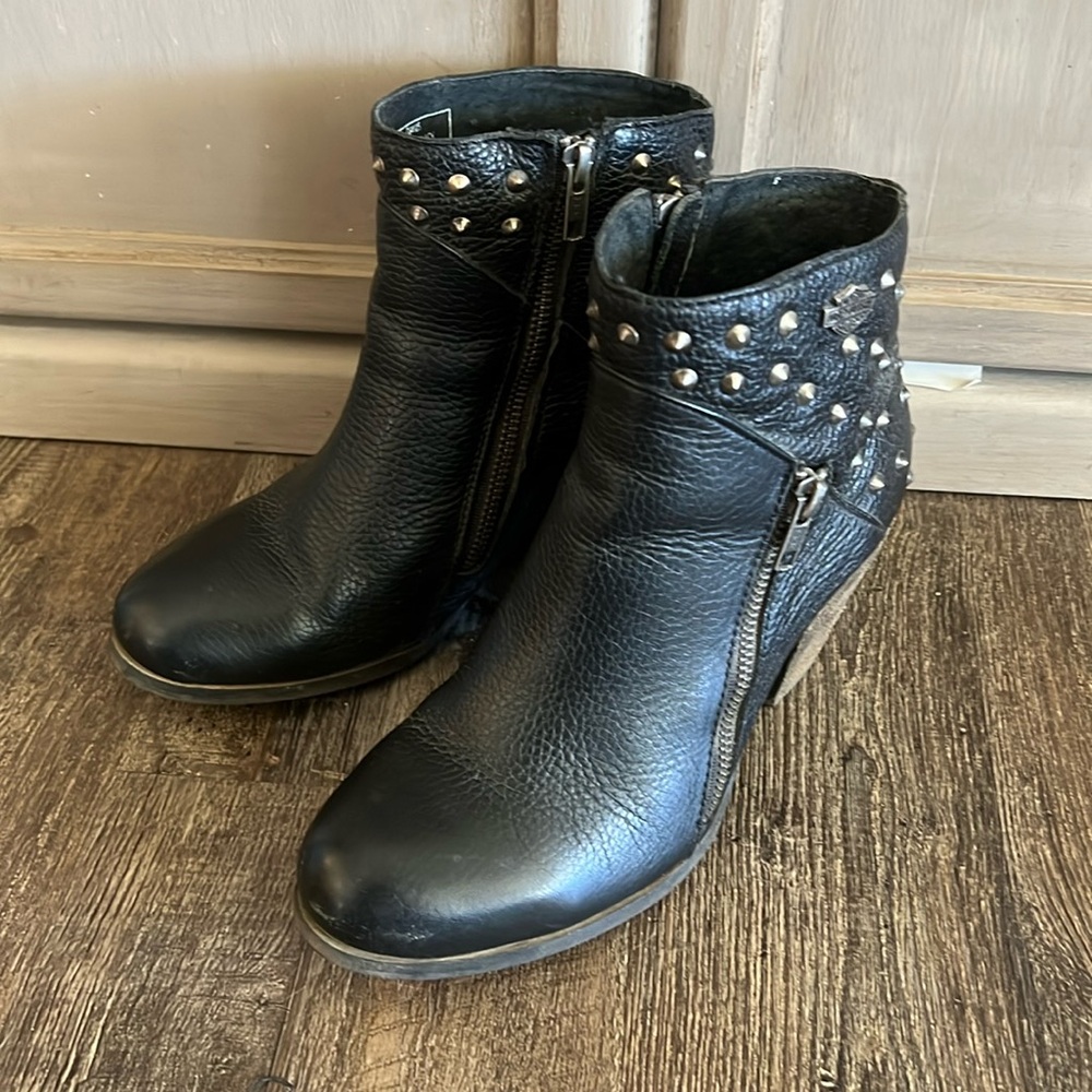 Women's Harley-Davidson Wexford Black Booties Leather 9.5